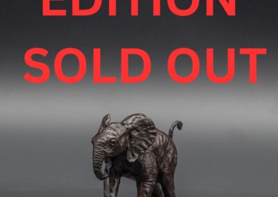 Small Bronze Elephant Calf Trunk Down – EDITION SOLD OUT