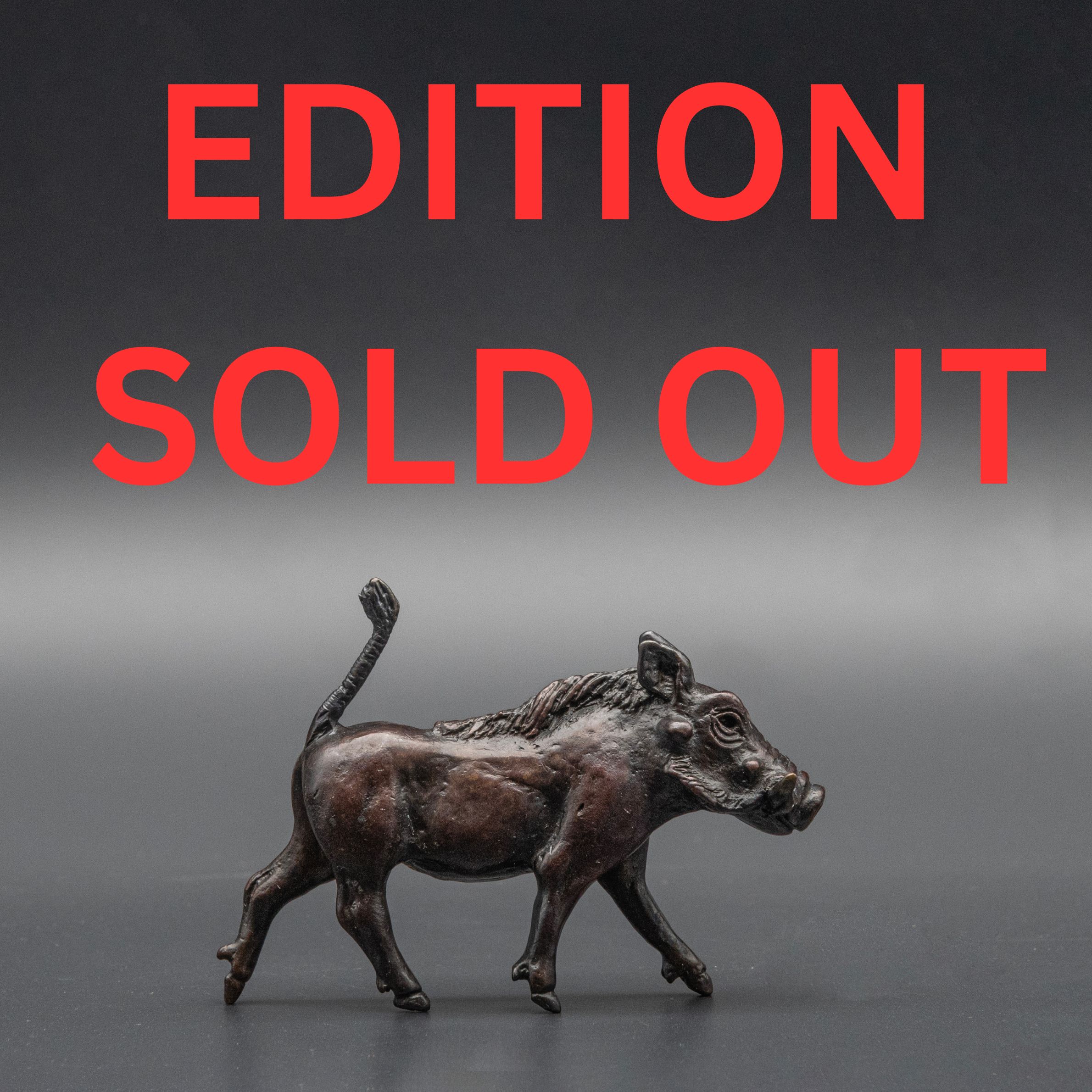 Small Bronze Trotting Warthog - EDITION SOLD OUT