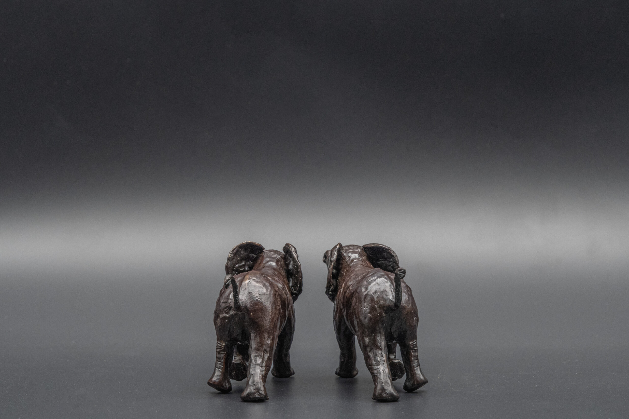 Small Bronze Elephant Calf Pair - Image 4